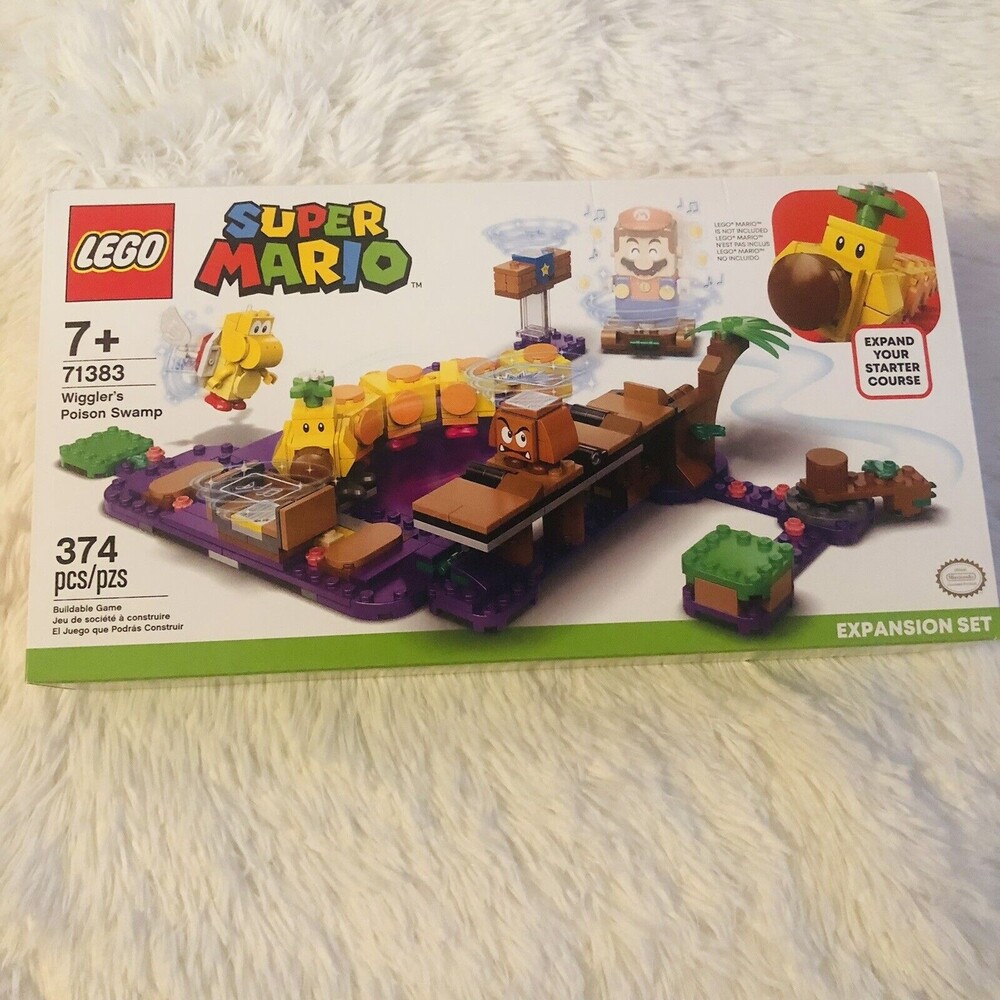 New Lego 71383 Super Mario 374 pcs Building Game Toy Wiggler’s Poison Swamp